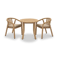 Maris 2 Seater Round Bistro Set with Riven Chairs from Roseland Furniture