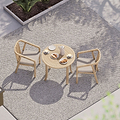 Maris 2 Seater Round Bistro Set with Riven Chairs from Roseland Furniture