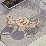 Maris 2 Seater Round Bistro Set with Riven Chairs from Roseland Furniture