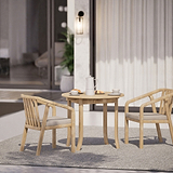 Maris 2 Seater Round Bistro Set with Riven Chairs from Roseland Furniture