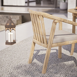 Maris 2 Seater Round Bistro Set with Riven Chairs from Roseland Furniture