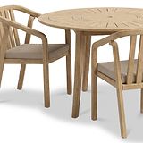 Maris 4 Seater Round Bistro Set with Raven Chairs from Roseland Furniture