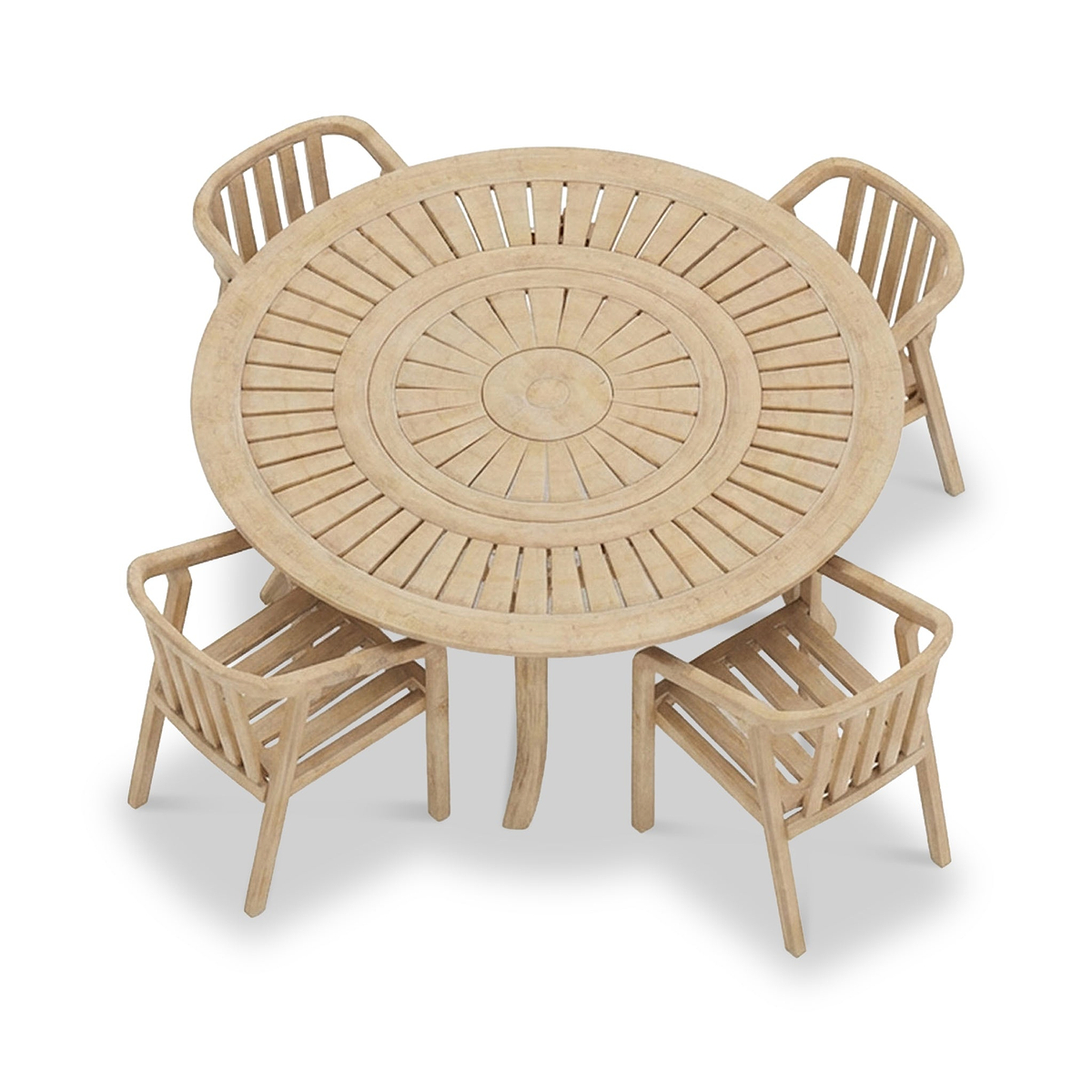 Maris 4 Seater Round Bistro Set with Raven Chairs from Roseland Furniture