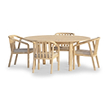 Maris 4 Seater Round Bistro Set with Raven Chairs from Roseland Furniture