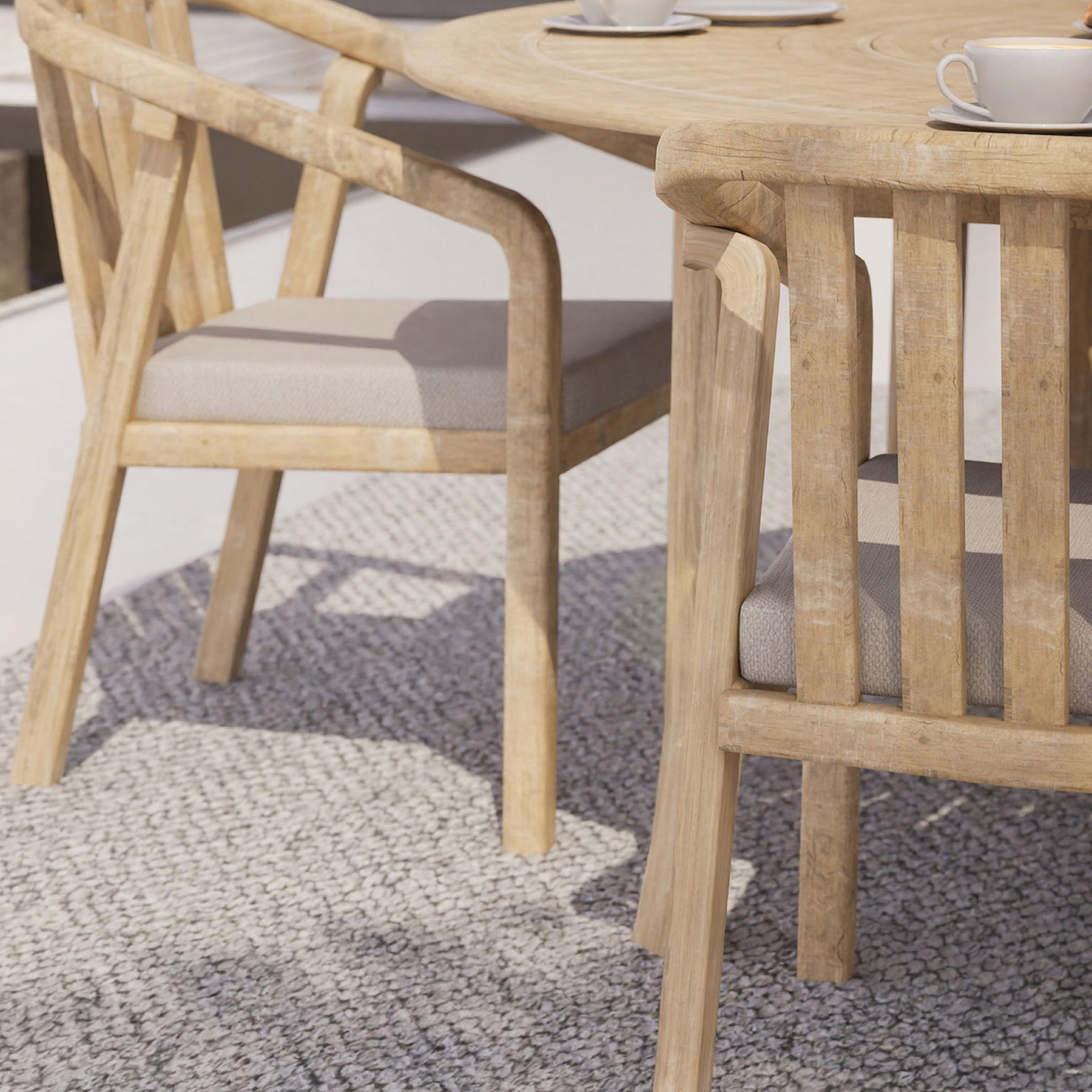 Maris 4 Seater Round Bistro Set with Raven Chairs from Roseland Furniture