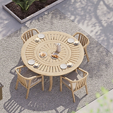 Maris 4 Seater Round Bistro Set with Raven Chairs from Roseland Furniture