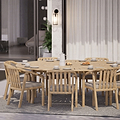 Maris 8 Seater Round Bistro Set with Riven Chairs Lazy Susan from Roseland Furniture