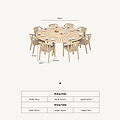 Maris 8 Seater Round Bistro Set with Riven Chairs Lazy Susan from Roseland Furniture