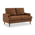 Max Brown Faux Leather 2 Seater Sofa from Roseland Furniture
