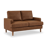 Max Brown Faux Leather 2 Seater Sofa from Roseland Furniture
