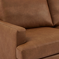 Max Brown Faux Leather Sofa from Roseland Furniture
