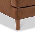 Max Brown Faux Leather Sofa from Roseland Furniture