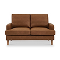 Max Brown Faux Leather 2 Seater Sofa from Roseland Furniture