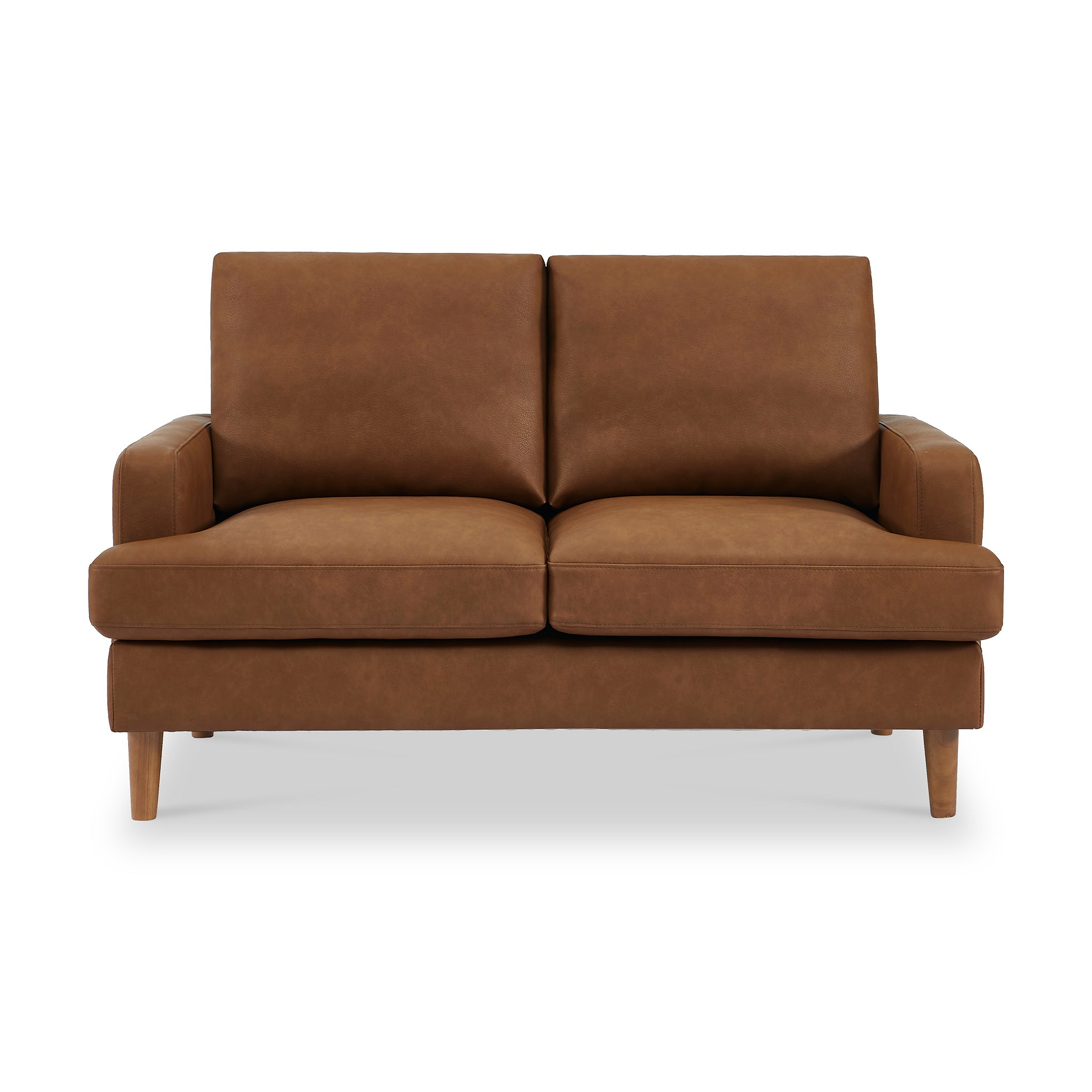 Max Brown Faux Leather 2 Seater Sofa from Roseland Furniture