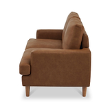 Max Brown Faux Leather 2 Seater Sofa from Roseland Furniture