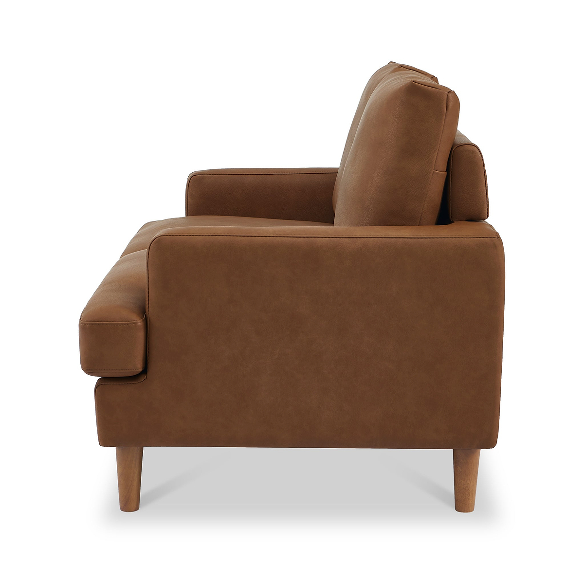 Max Brown Faux Leather 2 Seater Sofa from Roseland Furniture