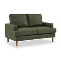 Max Moss Green Faux Leather 2 Seater Sofa from Roseland Furniture