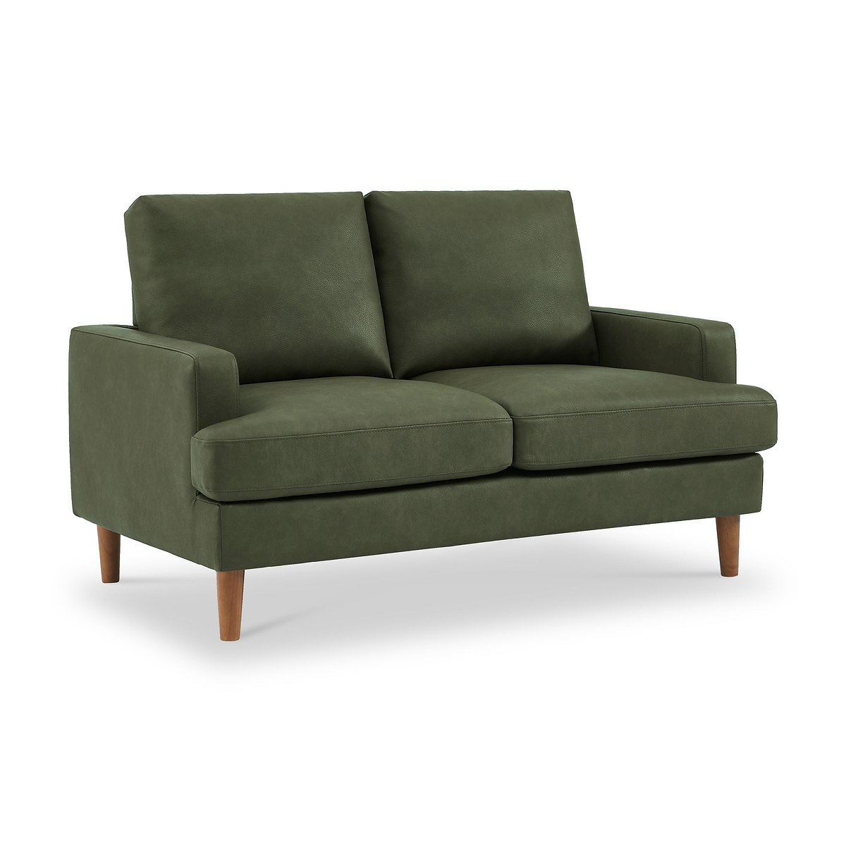Max Moss Green Faux Leather 2 Seater Sofa from Roseland Furniture