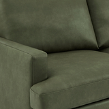 Max Moss Green Faux Leather Sofa from Roseland Furniture