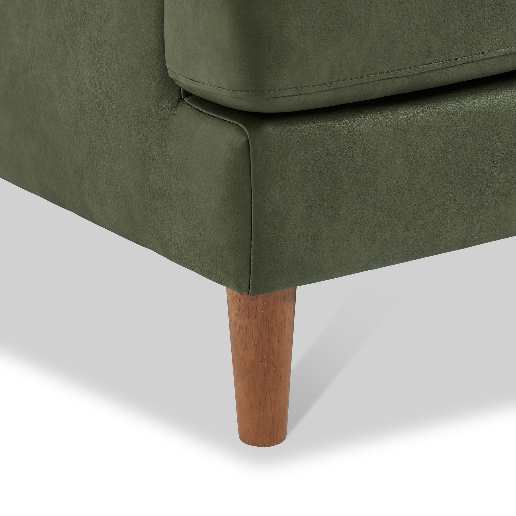Max Moss Green Faux Leather Sofa from Roseland Furniture