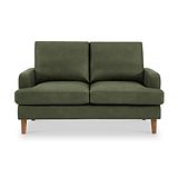 Max Moss Green Faux Leather 2 Seater Sofa from Roseland Furniture