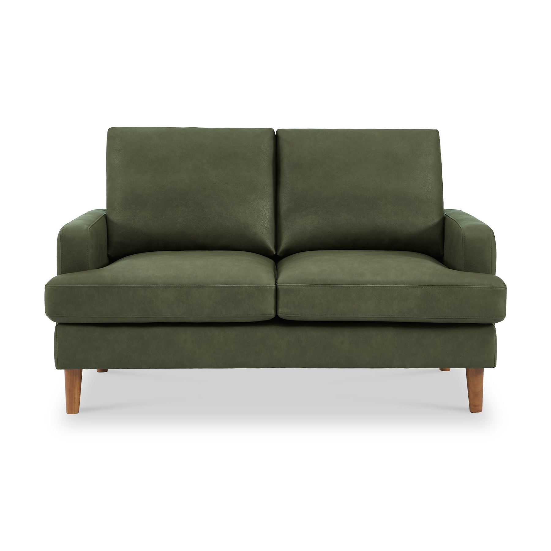 Max Moss Green Faux Leather 2 Seater Sofa from Roseland Furniture