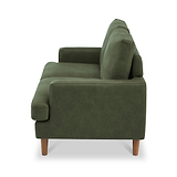 Max Moss Green Faux Leather 2 Seater Sofa from Roseland Furniture