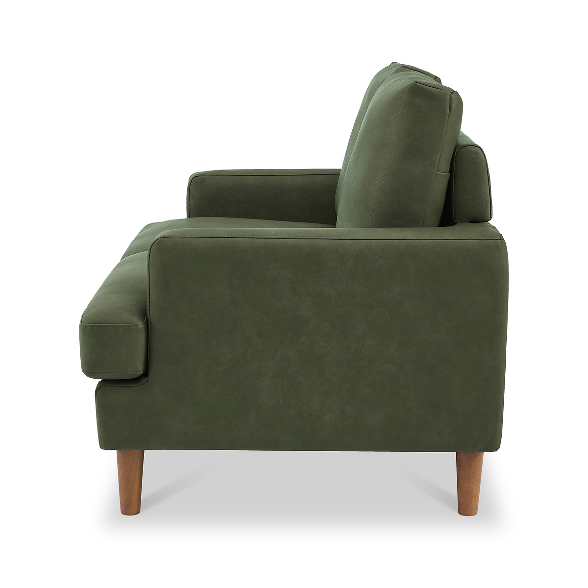 Max Moss Green Faux Leather 2 Seater Sofa from Roseland Furniture