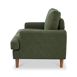 Max Moss Green Faux Leather 2 Seater Sofa from Roseland Furniture