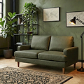 Max Moss Green Faux Leather 2 Seater Sofa from Roseland Furniture