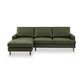 Max Green Left Hand Faux Leather Corner Chaise Sofa from Roseland Furniture