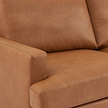 Max Tan right Hand Faux Leather Corner Chaise Sofa from Roseland Furniture