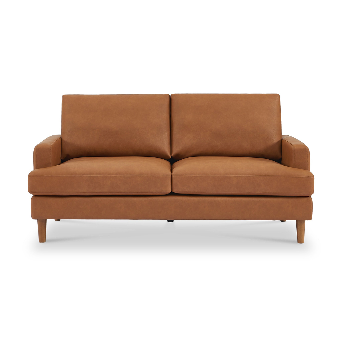Max Tan Faux Leather 3 Seater Sofa from Roseland Furniture