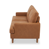 Max Tan Faux Leather 3 Seater Sofa from Roseland Furniture