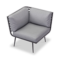 Mayfair 120cm Corner Fire Pit Table Garden Lounge Set