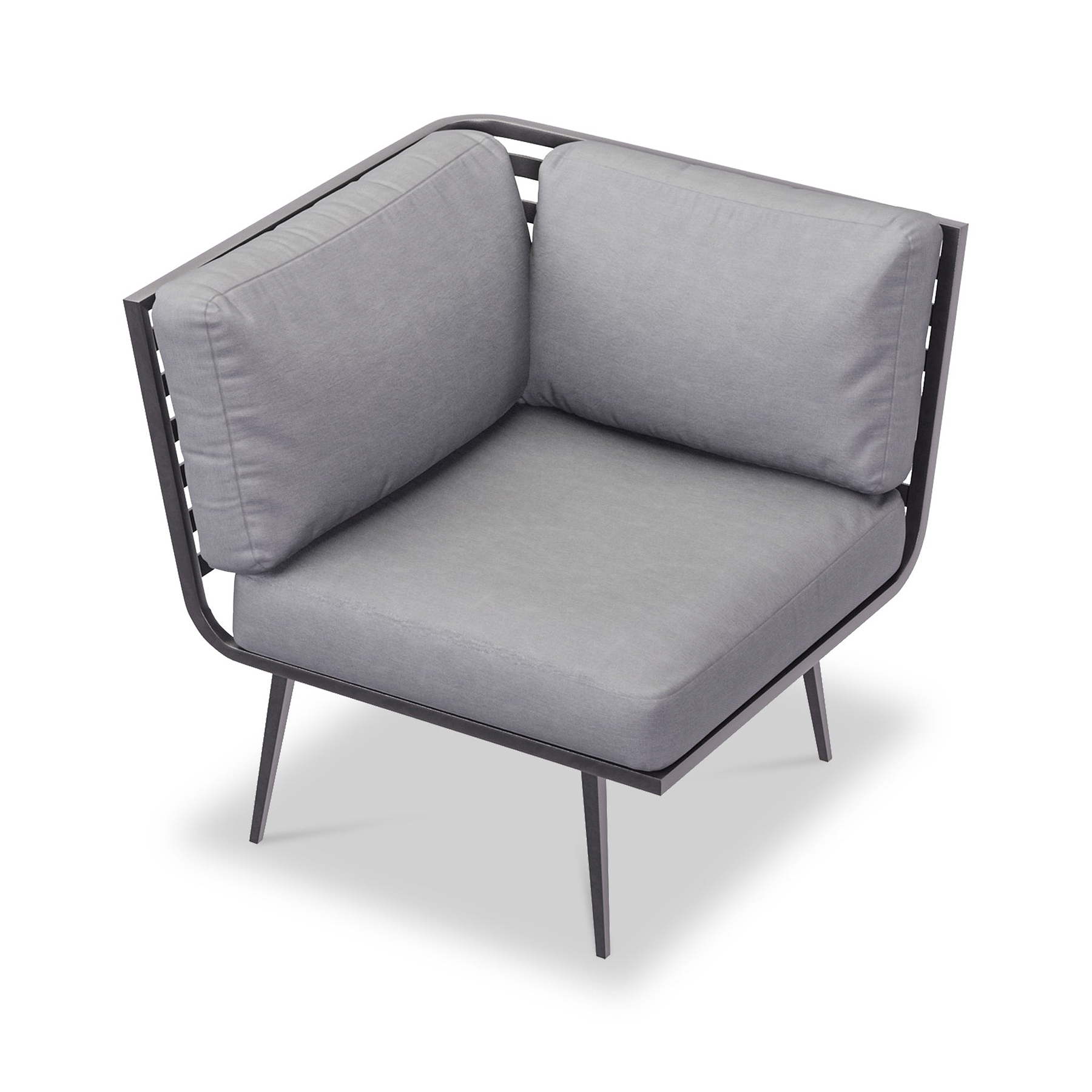 Mayfair 120cm Corner Fire Pit Table Garden Lounge Set