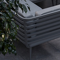 Mayfair 120cm Corner Fire Pit Table Garden Lounge Set