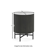Milo Black Bedside Table from Roseland Furniture