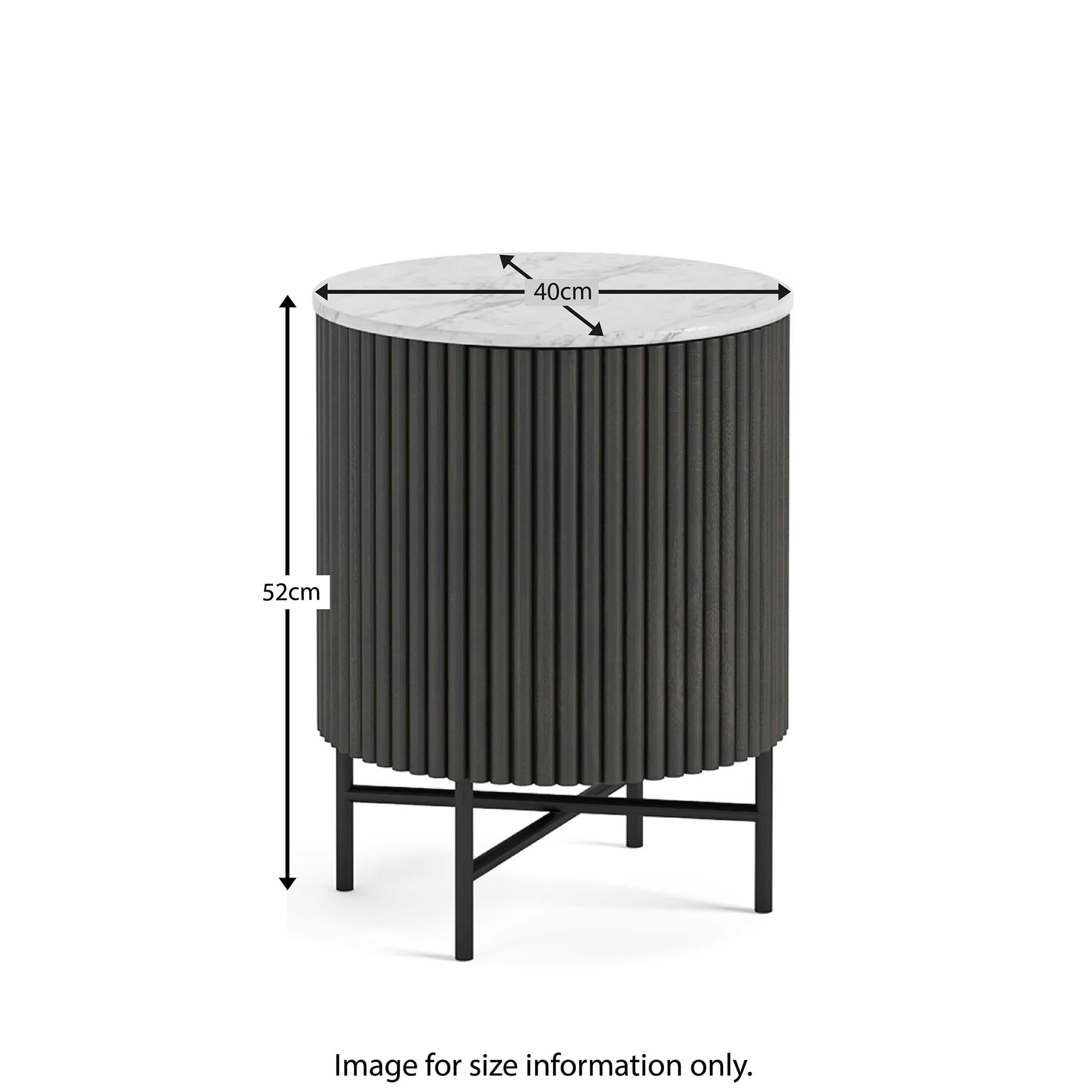 Milo Black Bedside Table from Roseland Furniture