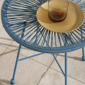 Monaco Blue 2 Seat Garden Egg Chair Bistro Set