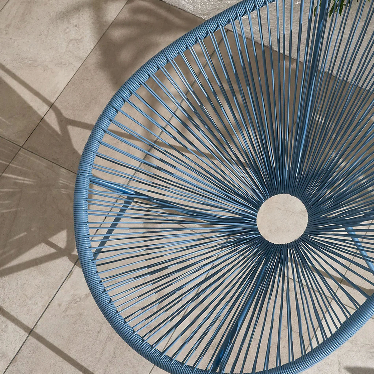 Monaco Blue 2 Seat Garden Egg Chair Bistro Set