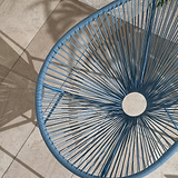 Monaco Blue 2 Seat Garden Egg Chair Bistro Set