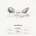 Monaco 2 Seat Egg Chair Bistro Set