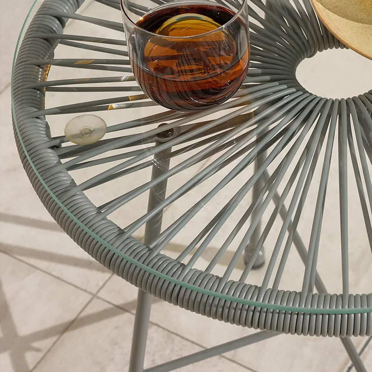Monaco Grey 2 Seat Garden Egg Chair Bistro Set