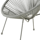 Monaco Grey 2 Seat Garden Egg Chair Bistro Set