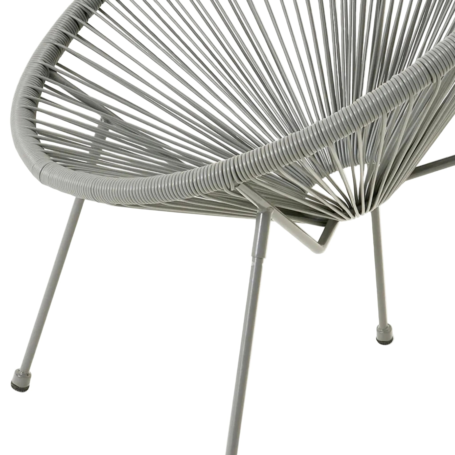Monaco Grey 2 Seat Garden Egg Chair Bistro Set