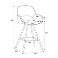Merril Faux Leather Bar Stool dimensions