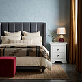 Mia Grey Velvet 4ft6 Double Ottoman Bed Frame from Roseland Furniture