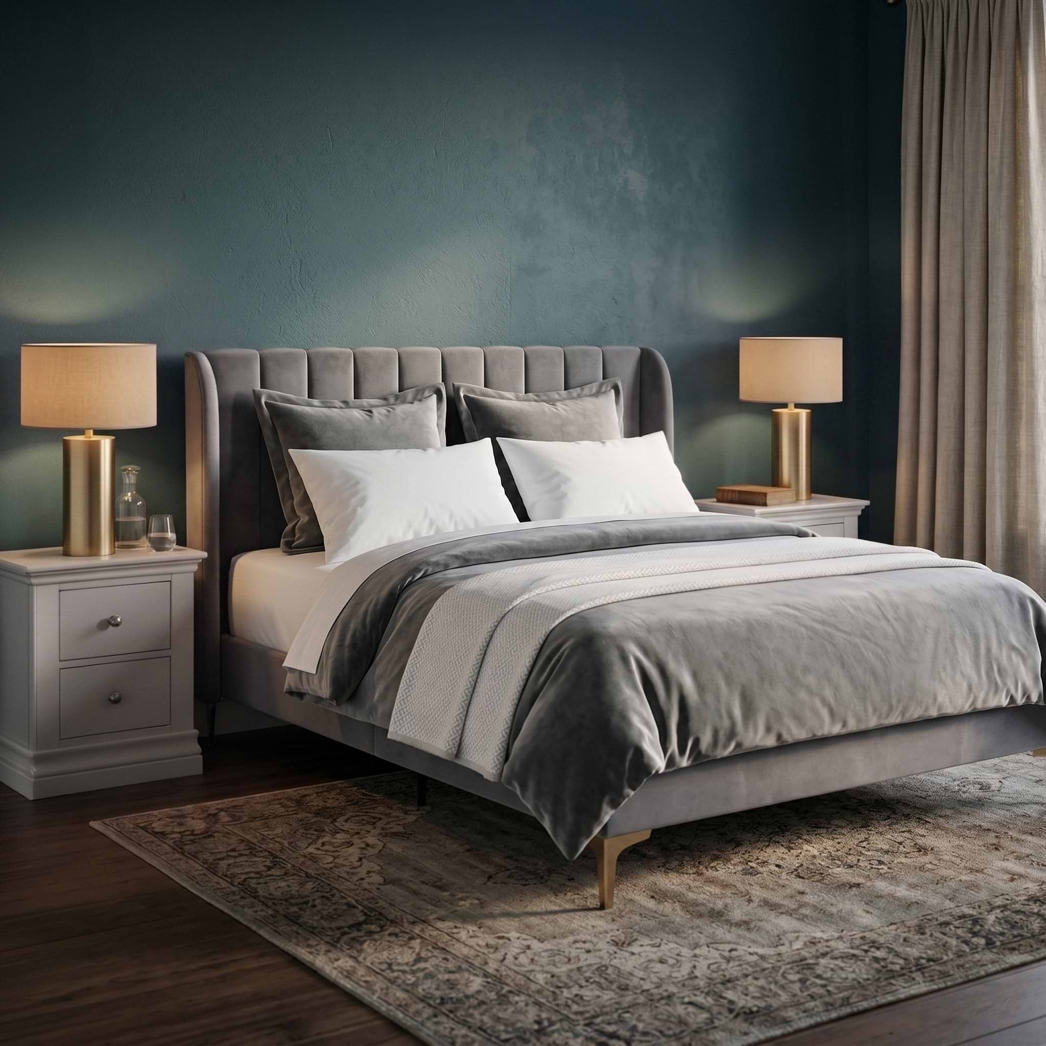 Ramona Velvet Bed Frame by Roseland Furniture