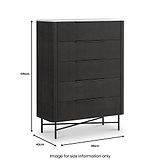 Milo Mango & Marble 5 Drawer Chest